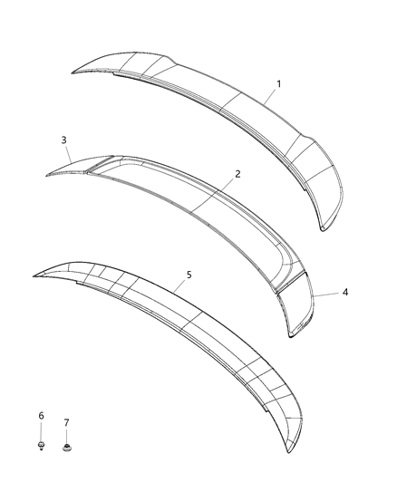 2020 Dodge Charger Spoiler-Rear Diagram for 5NH39RXFAC