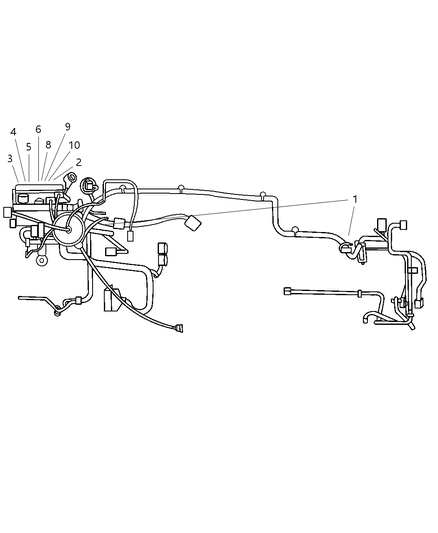 2001 Chrysler Sebring Sedan & Convertible Wiring - Headlamp To Dash Diagram