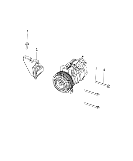 2020 Dodge Journey A/C Compressor Mounting Diagram