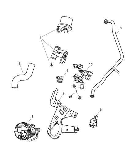 2005 Dodge Stratus Bracket-Air Pump Diagram for 4627410AB