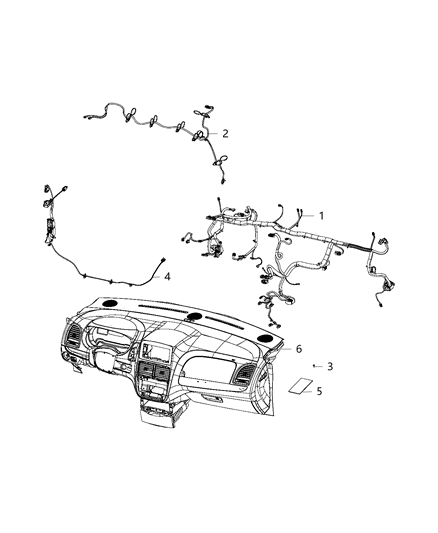 2020 Dodge Grand Caravan Wiring-Instrument Panel Diagram for 68368213AE