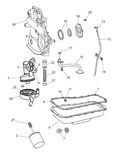 2007 Chrysler Town & Country Engine Oiling Diagram 1