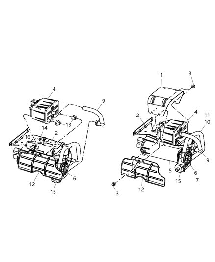 2005 Dodge Ram 1500 Bracket-Vapor CANISTER Diagram for 52113869AB