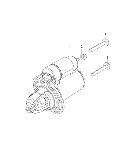 2021 Ram 1500 Starter & Related Parts Diagram 3