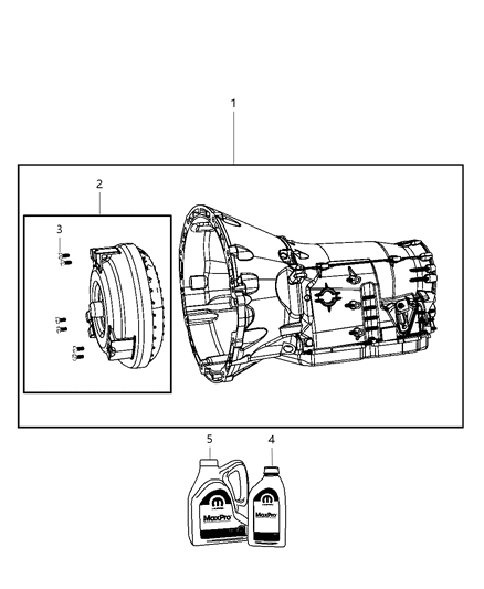 2009 Dodge Nitro Trans Kit-With Torque Converter Diagram for 68039494AB