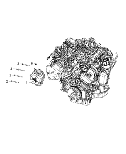 2021 Jeep Grand Cherokee Generator/Alternator & Related Parts Diagram 5