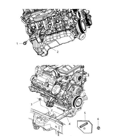 2010 Dodge Ram 1500 INSULATOR-Engine Mount Diagram for 68043474AA