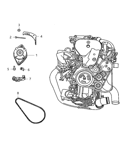 2004 Chrysler PT Cruiser Alternator Diagram 4