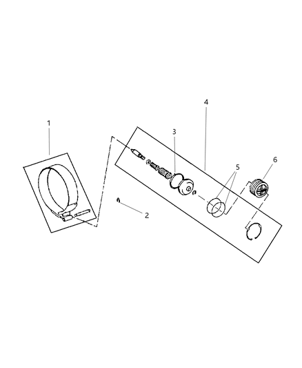 2001 Jeep Cherokee Band-Transmission Brake Diagram for 4886125AA