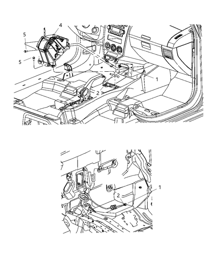 2007 Dodge Caliber Transmission Shifter Diagram for 5273485AB