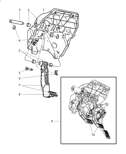 2009 Dodge Ram 3500 Cab Chassis Clutch Pedal Diagram