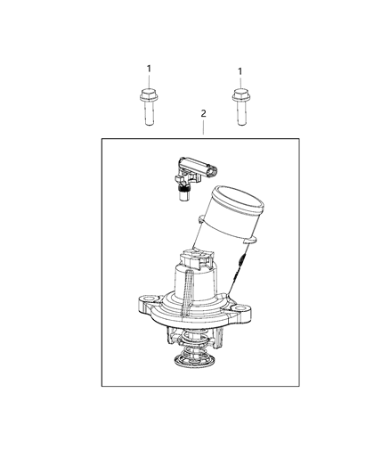 2017 Ram 3500 Thermostat & Related Parts Diagram 1