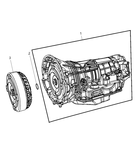 2007 Jeep Wrangler Trans Pkg-With Torque Converter Diagram for 68009685AA