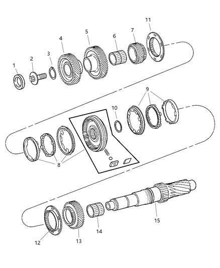 2005 Jeep Wrangler Countershaft Diagram