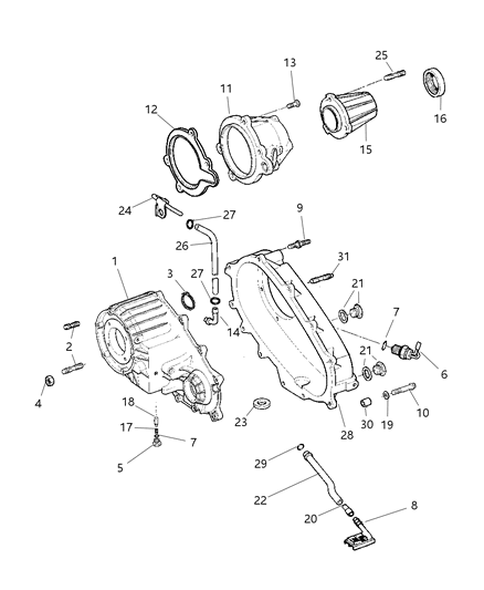 1999 Dodge Ram 2500 Quad & Club Cab Case & Related Parts Diagram 1