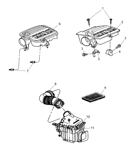 2004 Dodge Durango RESONATOR-Air Cleaner Diagram for 53032424AB