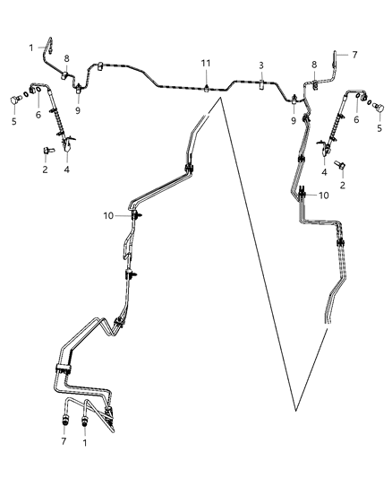 2012 Chrysler Town & Country Tube-Brake Diagram for 5154220AB