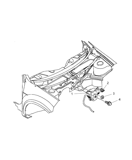 2002 Dodge Neon Bottle-COOLANT Recovery Diagram for 5278651AB