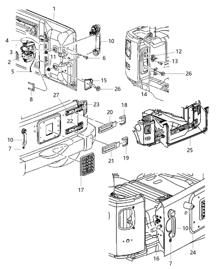 2008 Jeep Wrangler Tailgate - Jeep Diagram