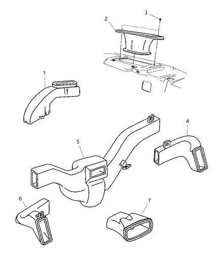 2002 Chrysler Prowler Ducts, A/C Diagram