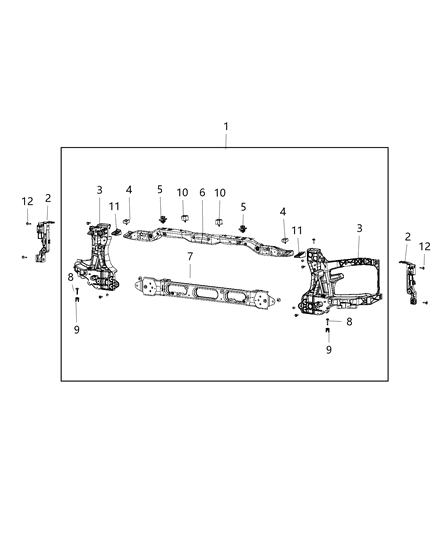 2017 Ram 3500 Radiator Support Diagram