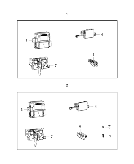 2014 Ram 1500 Module-Hub Diagram for 68213679AE