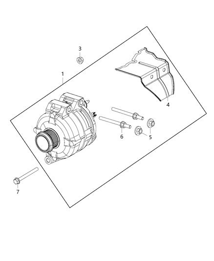 2017 Dodge Journey Generator/Alternator & Related Parts Diagram 3