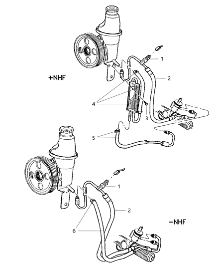 2003 Dodge Durango Power Steering Hoses Diagram 2