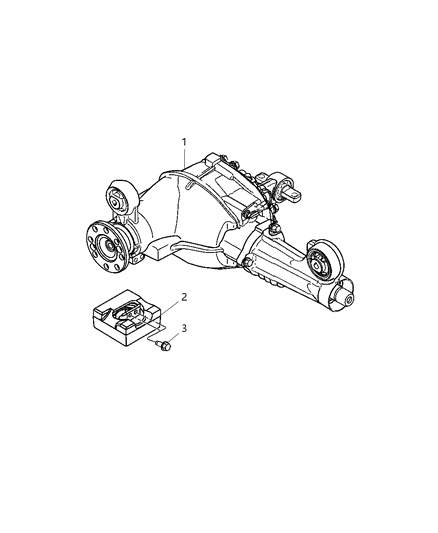 2006 Jeep Commander Axle-Service Front Diagram for 52114728AB