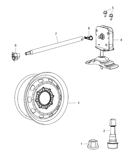 2011 Ram 2500 Spare Tire Stowage Diagram