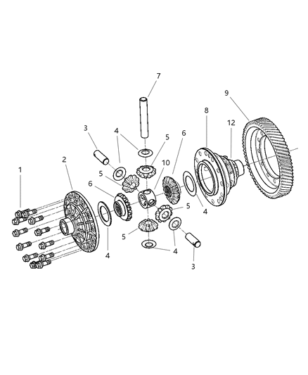 2003 Dodge Neon Shaft-PINION Gear Diagram for 5069084AA