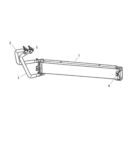 2009 Chrysler PT Cruiser Transmission Oil Cooler & Lines Diagram