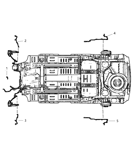 2001 Chrysler Sebring Sedan & Convertible Sensors - Body Diagram