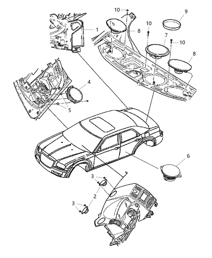 2011 Chrysler 300 Speakers & Amplifier Diagram