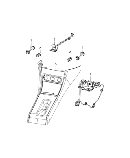 2019 Dodge Charger Wiring - Console Diagram 2