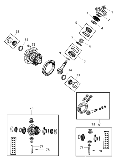 2017 Jeep Wrangler Differential Assembly Diagram 1