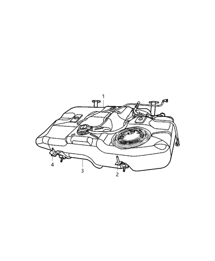 2011 Dodge Caliber Fuel Tank Diagram for 5105135AH