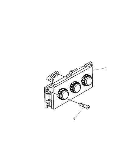 1999 Jeep Cherokee Control, Heater And Air Conditioner Diagram