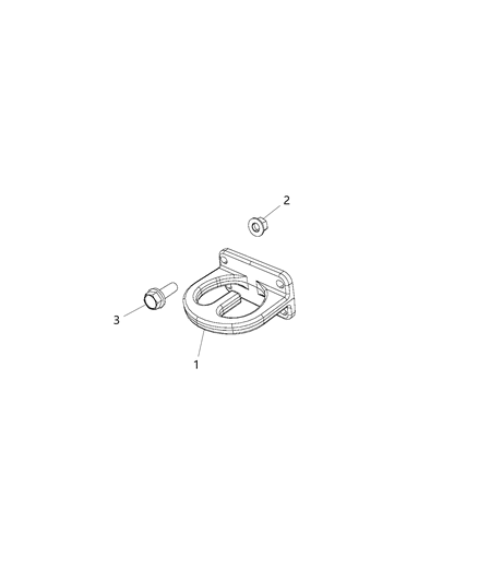 2014 Ram 3500 Tow Hooks, Front Diagram