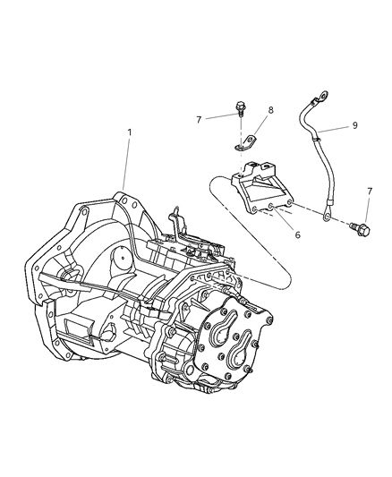 2002 Dodge Stratus Sedan Case , Transaxle & Differential Diagram 2