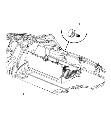 2010 Chrysler Sebring Push Pin Diagram for 1GL78XXXAA