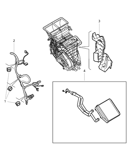 2017 Ram ProMaster City Wiring-A/C And Heater Diagram for 68270200AA