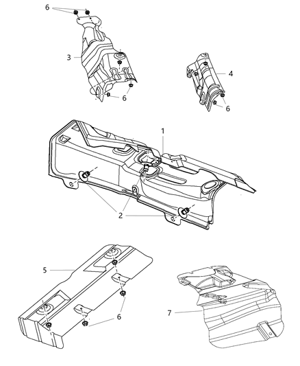 2014 Jeep Compass Exhaust System Heat Shield Diagram