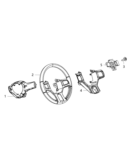 2015 Ram 1500 Steering Wheel Assembly Diagram