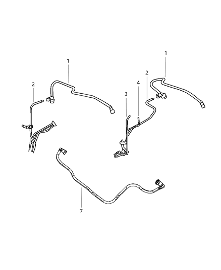 2001 Chrysler PT Cruiser Tube-Fuel Supply Diagram for 5017425AA