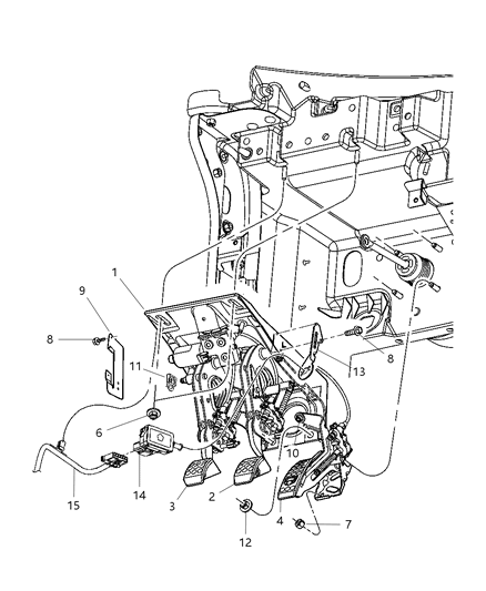 2006 Dodge Viper Pedal, Brake Diagram