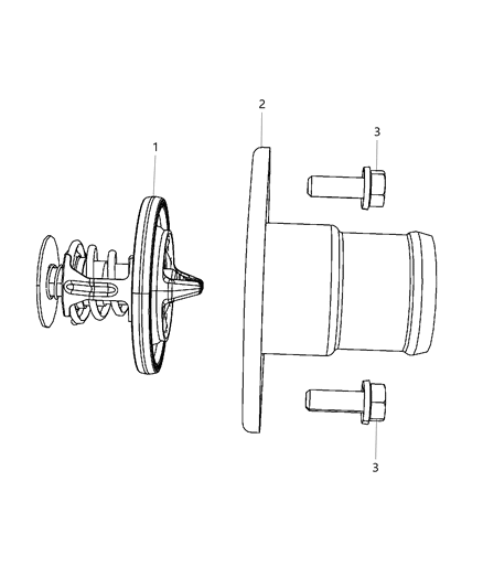 2018 Ram 2500 Thermostat & Related Parts Diagram 1