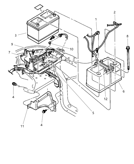 2001 Dodge Durango Battery Positive Wiring Diagram for 56045628AC