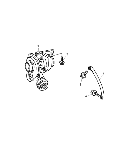 2002 Dodge Sprinter 3500 Bracket-Turbo Charger Diagram for 5103982AA