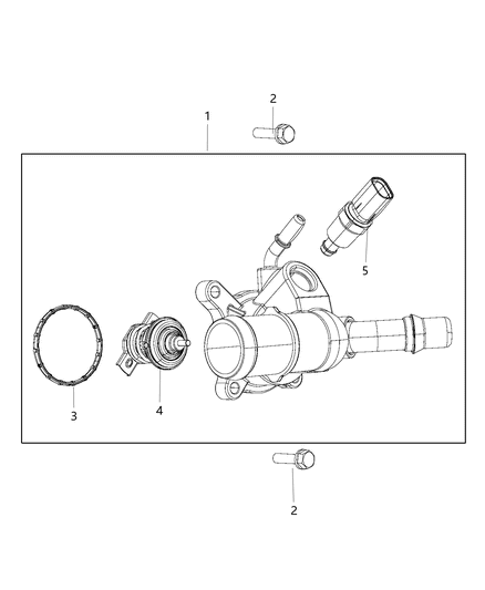 2015 Jeep Renegade Thermostat & Related Parts Diagram 4